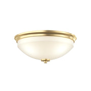 Replay 2-Light Flush Mount in Brushed Gold