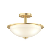 Replay 2-Light Semi-Flush Mount in Brushed Gold