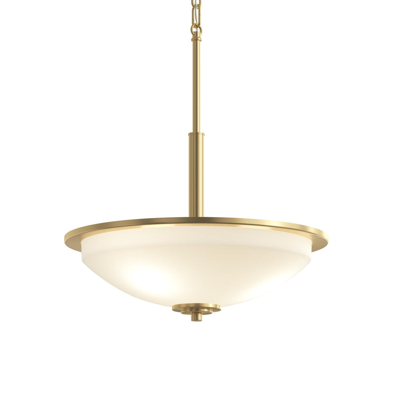 Replay 3-Light Inverted Pendant in Brushed Gold