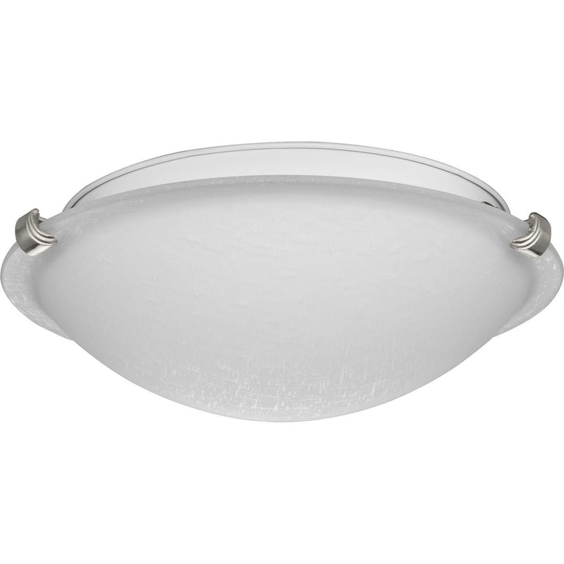 Linen Dome 2-Light Flush Mount in Brushed Nickel