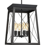 Briarwood 4-Light Foyer Chandelier in Black