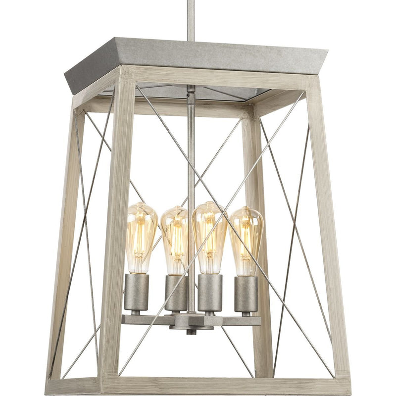Briarwood 4-Light Foyer Chandelier in Galvanized