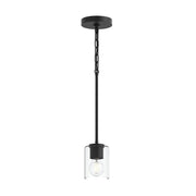 Replay Clear Glass Mini Pendant in Black