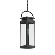 Union Square Outdoor Lantern Pendant in Black