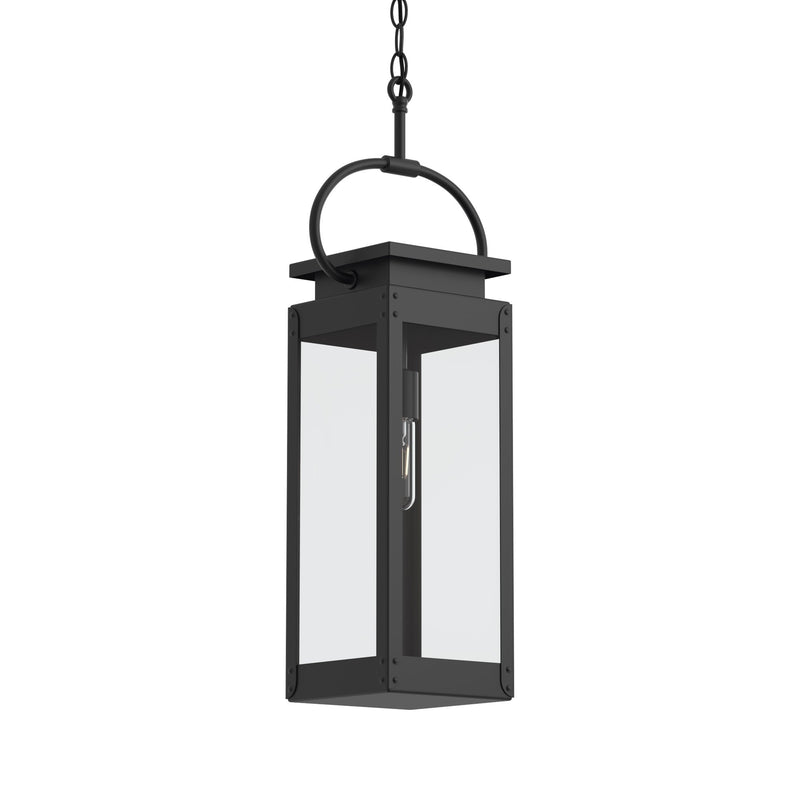 Union Square Outdoor Lantern Pendant in Black