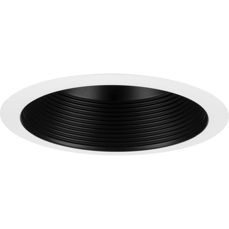 6" Shallow Recessed Step Baffle Trim in Black