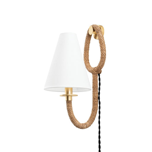 Deaver Plug-In Wall Sconce in Vintage Gold Leaf