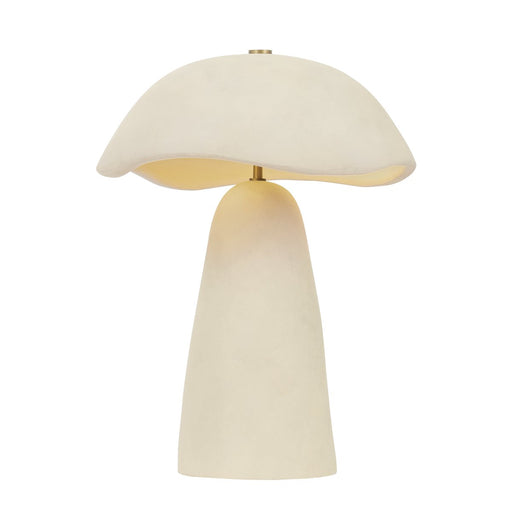Soloma 2-Light Table Lamp in Patina Brass/ceramic Artisan White