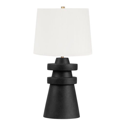 Grover Table Lamp in Patina Brass / Ceramic Charcoal