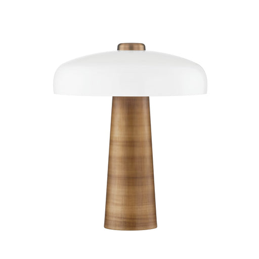 Lush Table Lamp in Patina Brass