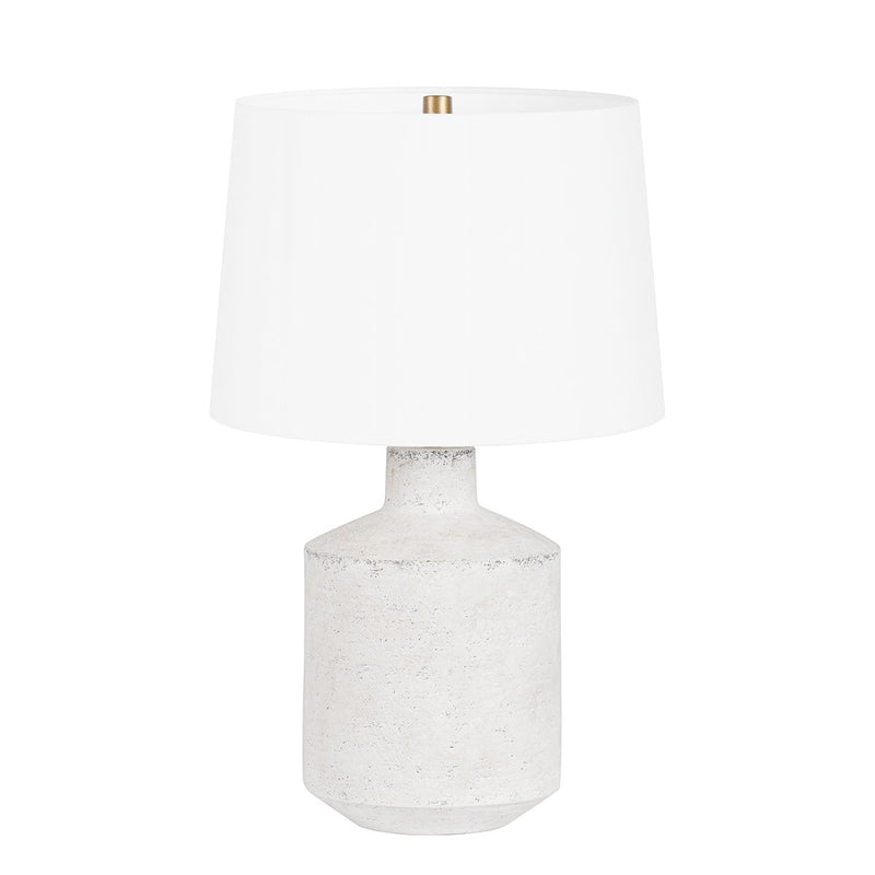 Dallas Table Lamp in Patina Brass / Ceramic Artifact White