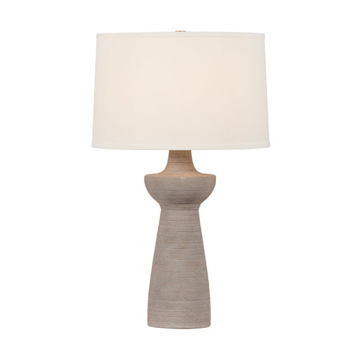 Osgood Table Lamp in Patina Brass / Ceramic Raked Sand