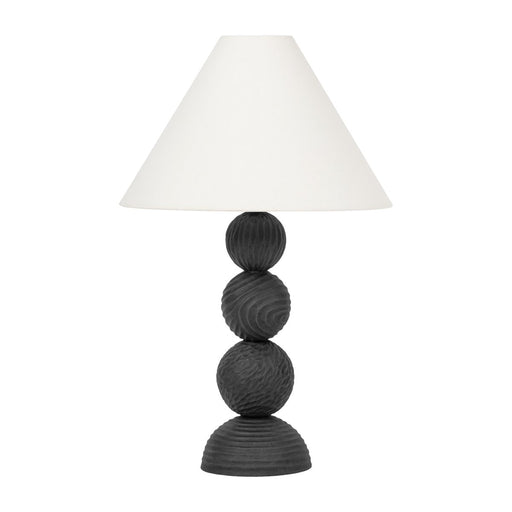 Miela Table Lamp in Forged Iron / Ceramic Black Motif