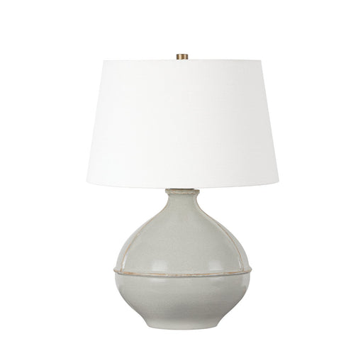 Salvage Table Lamp in Patina Brass / Ceramic Pale Sage