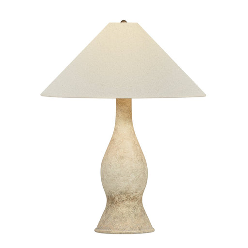 Yuba Table Lamp in Patina Brass / Ceramic Ancient Vessel