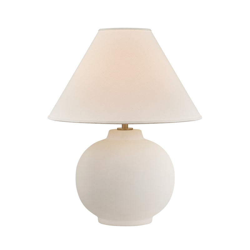 Schubert Table Lamp in Patina Brass / Ceramic Sugar Cookie