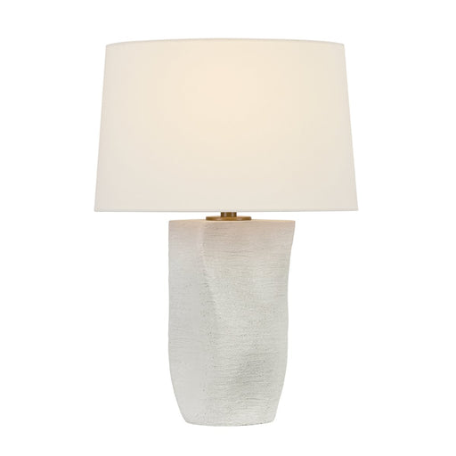 Zorin Table Lamp in Patina Brass / Ceramic Rippling Snow