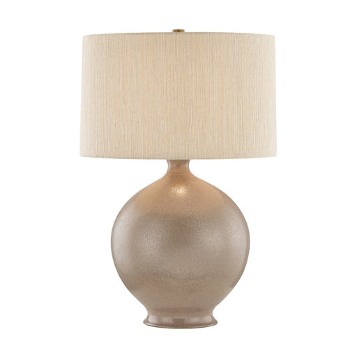 Dunsmuir Table Lamp in Patina Brass / Ceramic Brushed Cashmere