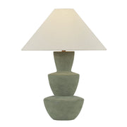 Kamas Table Lamp in Patina Brass / Ceramic Oak Moss