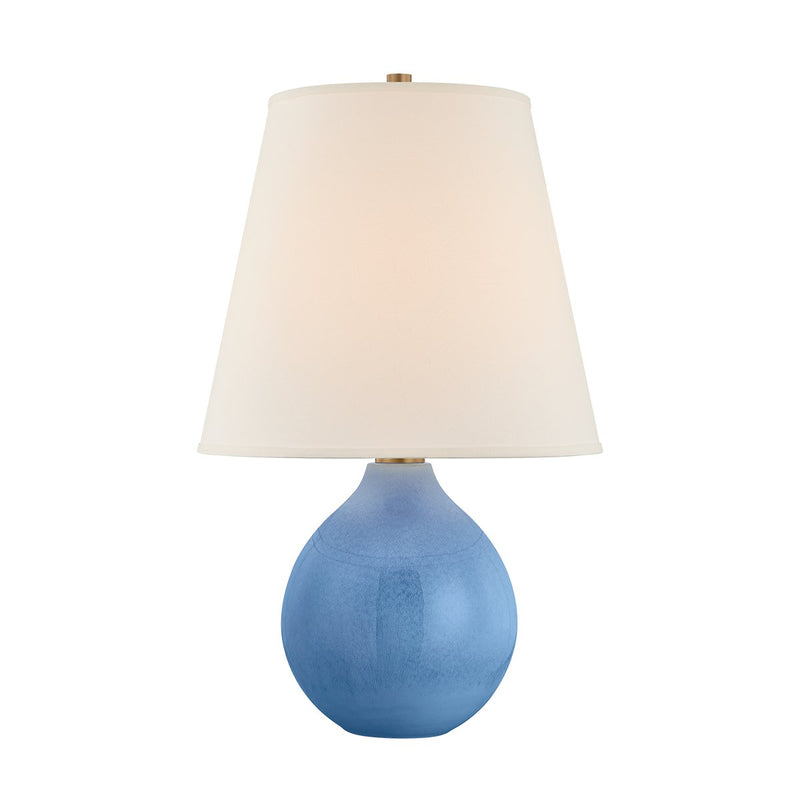 Jarvis Table Lamp in Patina Brass / Ceramic Dappled Lapis