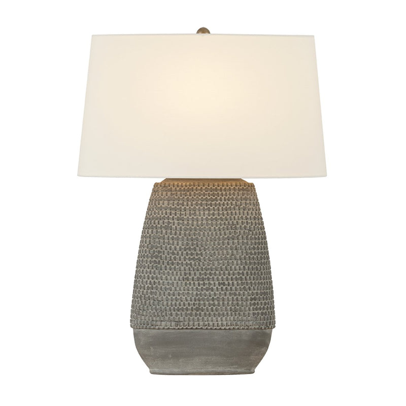 Waylen Table Lamp in Patina Brass / Ceramic Grey Calathus