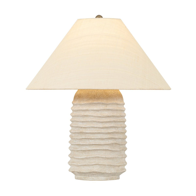 Gino Table Lamp in Patina Brass / Ceramic Enduring Ripple