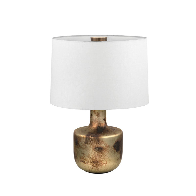 Terron Small Table Lamp in Patina Brass