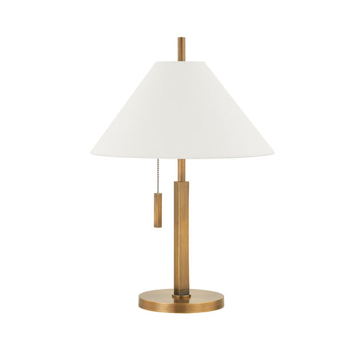 Clic Table Lamp in Patina Brass