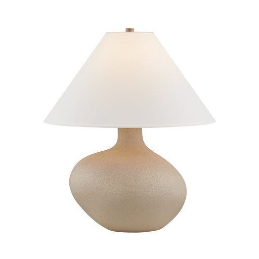 Rebecca Table Lamp in Aged Brass / Ceramic Rough Sand