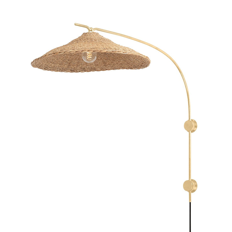 Valier Swing Arm Wall Lamp in Vintage Gold Leaf
