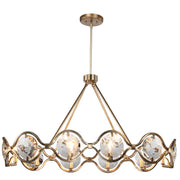 Quincy 10 Light 40" Linear Chandelier in Distressed Twilight