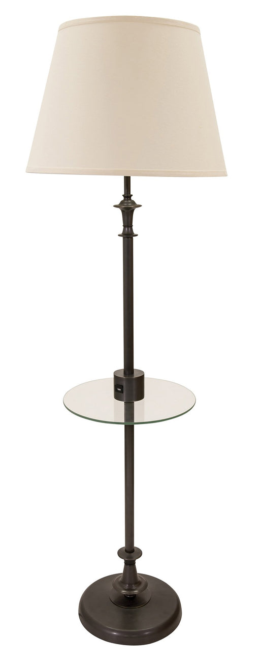 Randolph 57" Floor Lamp with Table and USB Port in Oil Rubbed Bronze
