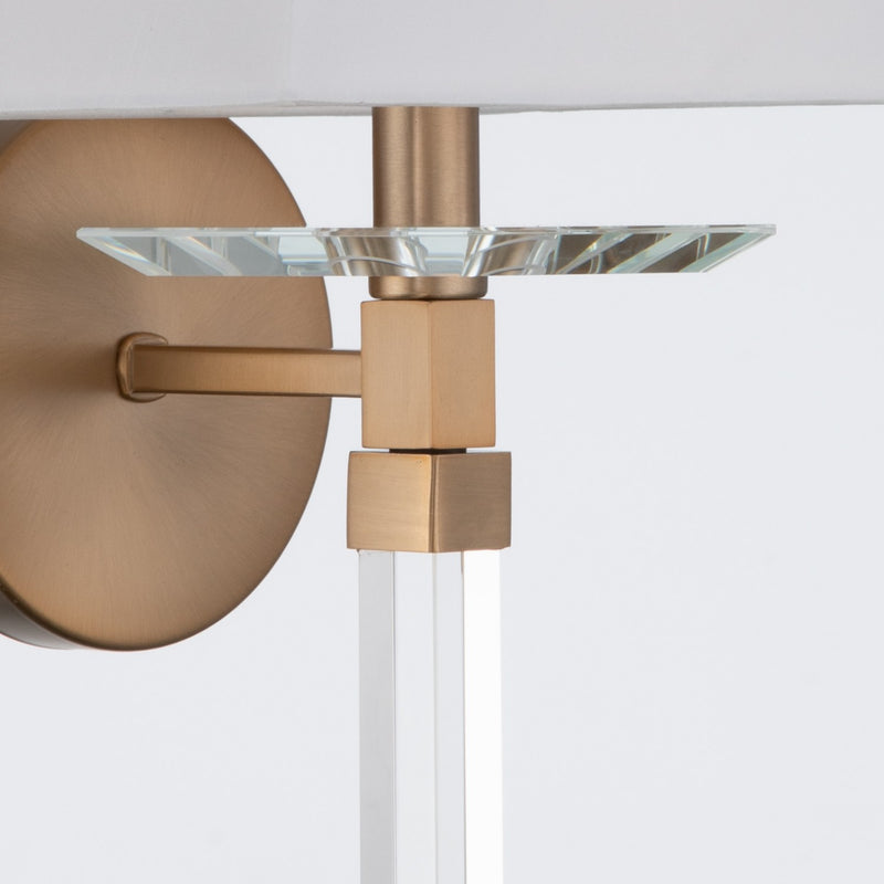 Renee 1 Light 10" Sconce in Aged Brass
