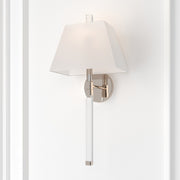 Renee 1 Light 10" Sconce in Polished Nickel in a room setting