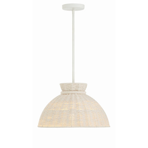 Reese 1 Light 16" Pendant in Matte White