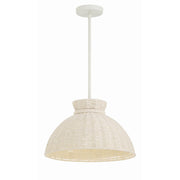 Reese 1 Light 16" Pendant in Matte White