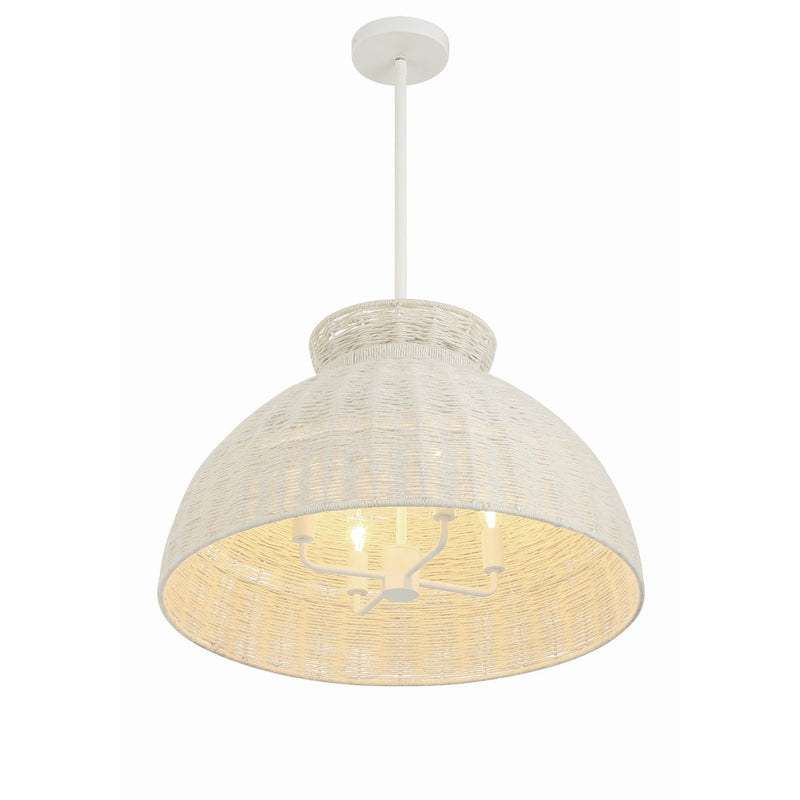 Reese 4 Light 22" Pendant in Matte White