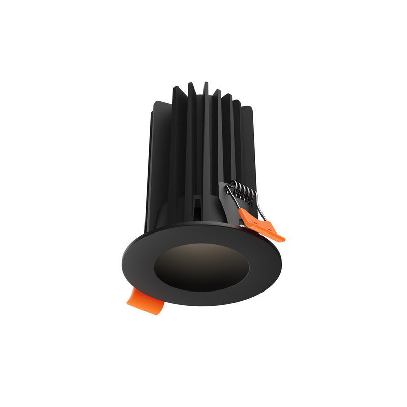 RGR 2" High-Powered Round Multi-Voltage Regressed Downlight in Black