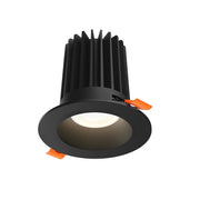 RGR 4" High-Powered Round Multi-Voltage Regressed Downlight in Black