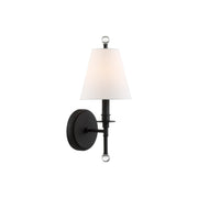 Riverdale 1 Light 6" Sconce in Black Forged