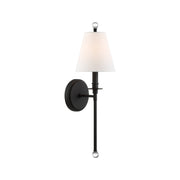 Riverdale 1 Light 6" Sconce in Black Forged