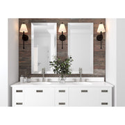 Riverdale 1 Light 6" Sconce in Black Forged in a room setting