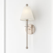 Riverdale 1 Light 6" Sconce in Polished Nickel in a room setting