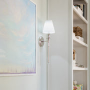 Riverdale 1 Light 6" Sconce in Polished Nickel in a room setting
