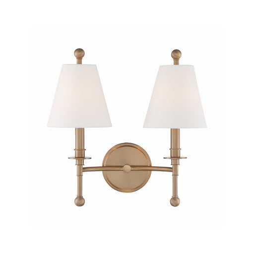 Riverdale 2 Light 15" Sconce in Aged Brass