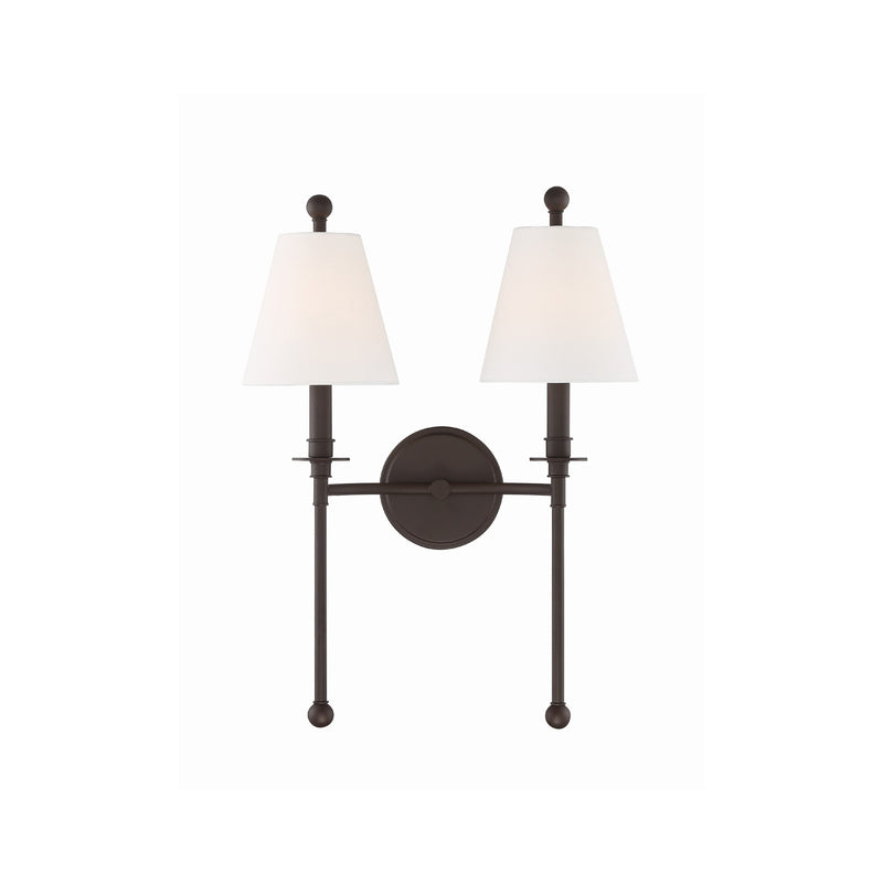 Riverdale 2 Light 15" Sconce in Dark Bronze