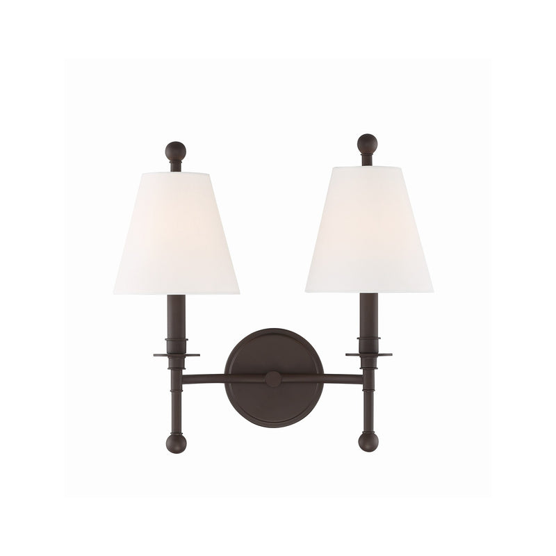 Riverdale 2 Light 15" Sconce in Dark Bronze