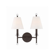 Riverdale 2 Light 15" Sconce in Dark Bronze