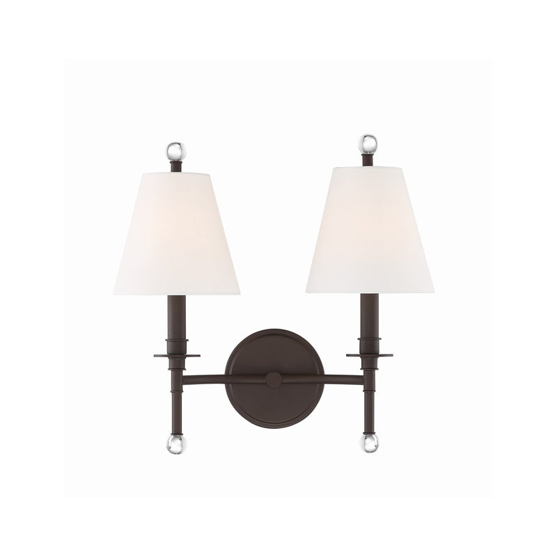 Riverdale 2 Light 15" Sconce in Dark Bronze