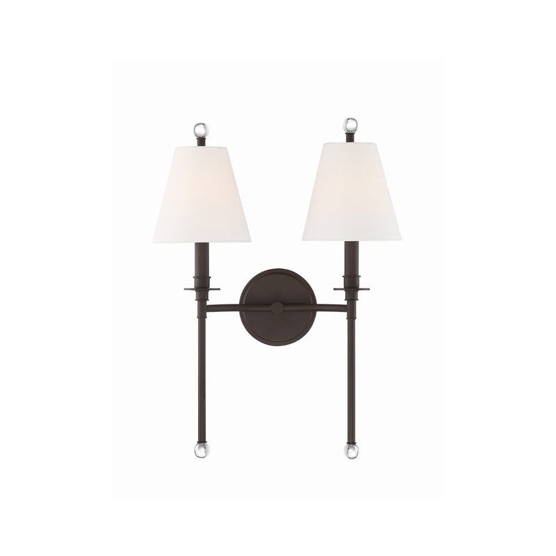 Riverdale 2 Light 15" Sconce in Dark Bronze